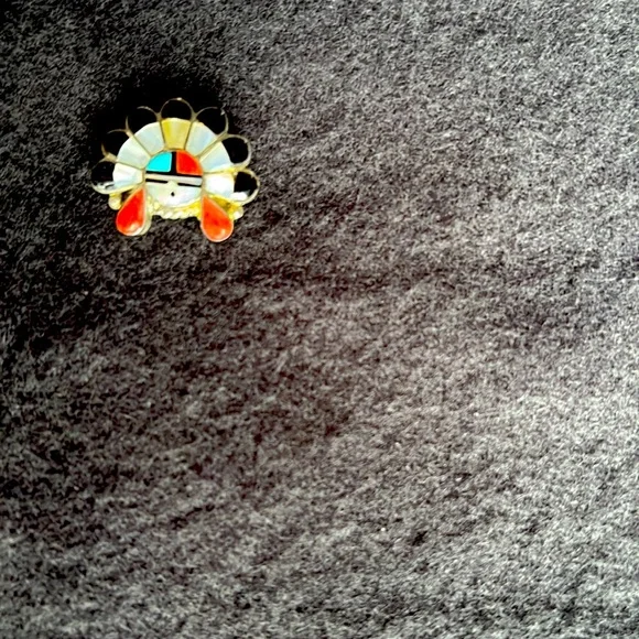 Zuni, Sterling, silver surface pin - Picture 5 of 6